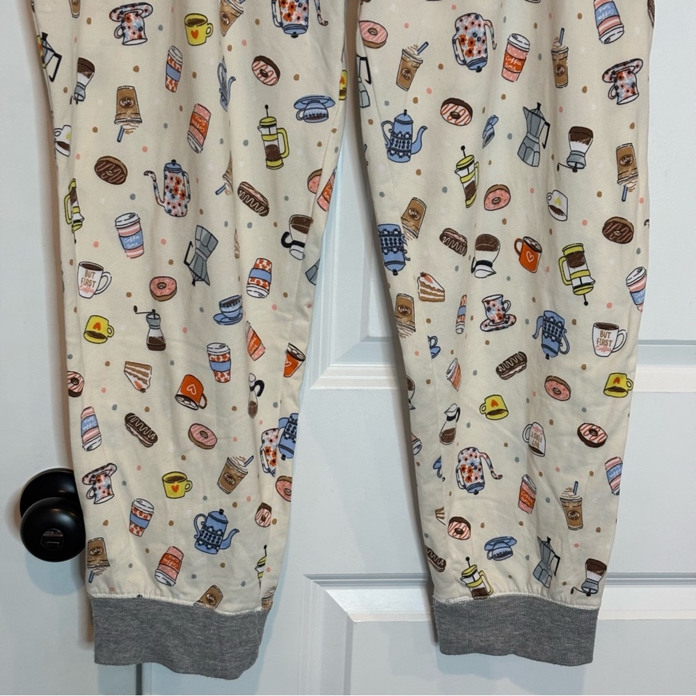 Cuddl Duds Coffee Pastries Long Sleeve Pants Pajama Set XL/XXL - Picture 10 of 12